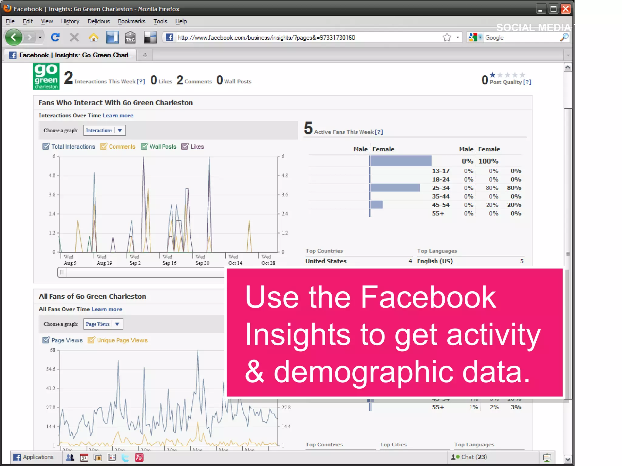 SOCIAL MEDIA TACTIC
Use the Facebook
Insights to get activity
& demographic data.
Use the Facebook
Insights to get activity
& demographic data.
 
