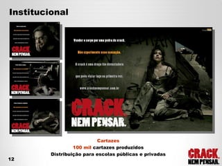 Cartazes 100 mil  cartazes produzidos Distribuição para escolas públicas e privadas Institucional 12 