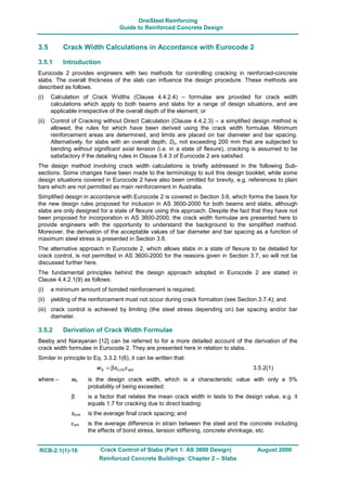 Crack Control Crack control of slabs design booklet | PDF