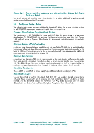 Crack Control Crack control of slabs design booklet | PDF