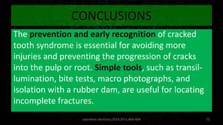 Cracked tooth syndrome in an | PPTX