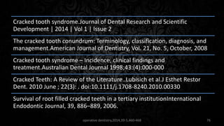 Cracked tooth syndrome in an | PPTX