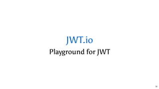 Playground for JWT
JWT.io
32
 