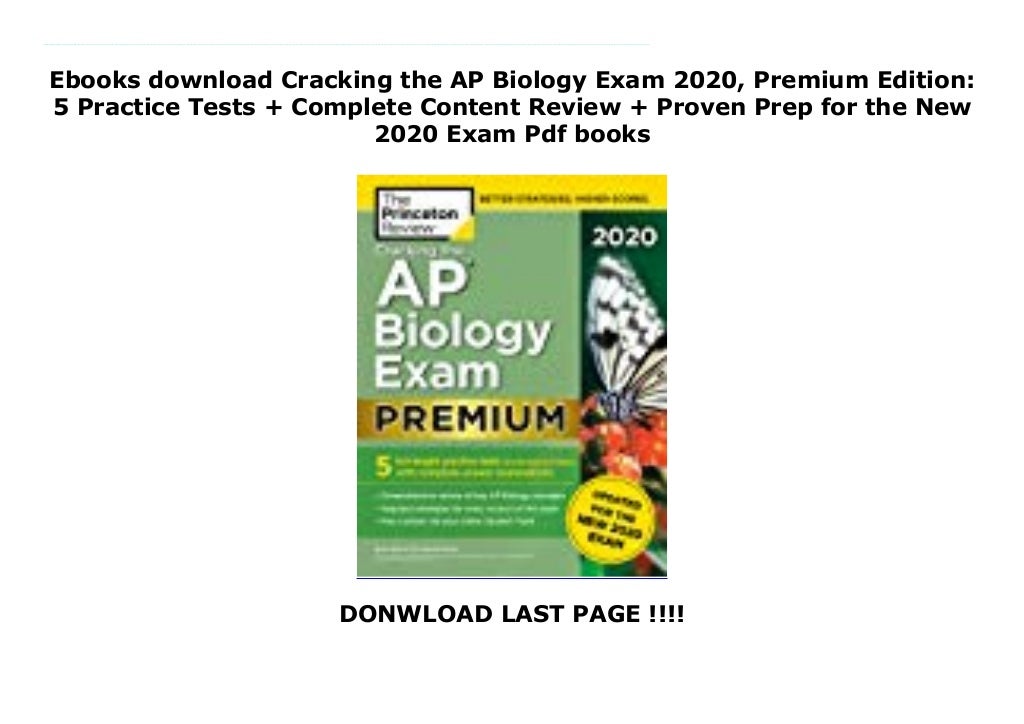 Read Cracking the AP Biology Exam 2020, Premium Edition 5 Practice T…