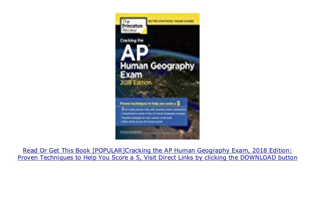 [POPULAR]Cracking the AP Human Geography Exam, 2018 Edition Proven