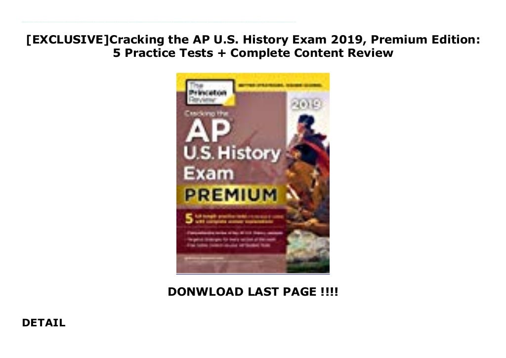 [EXCLUSIVE]Cracking the AP U.S. History Exam 2019, Premium Edition 5