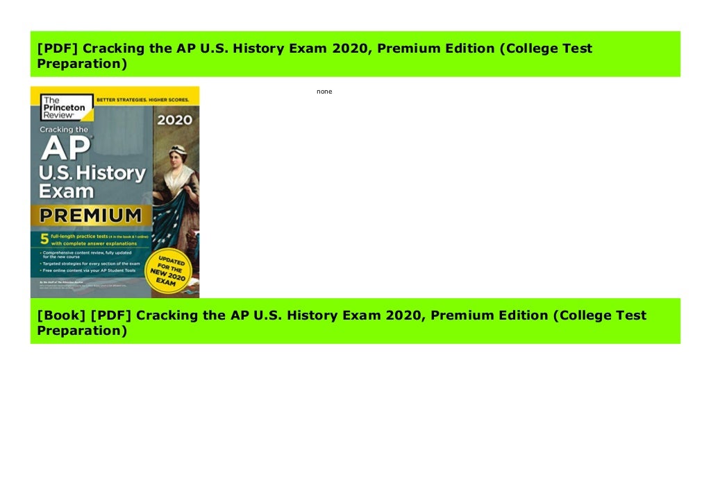 [PDF] Cracking the AP U.S. History Exam 2020, Premium Edition (College