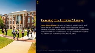 Cracking the HBS 2+2 Deferred MBA Essays: Winning Strategy, Personal ...