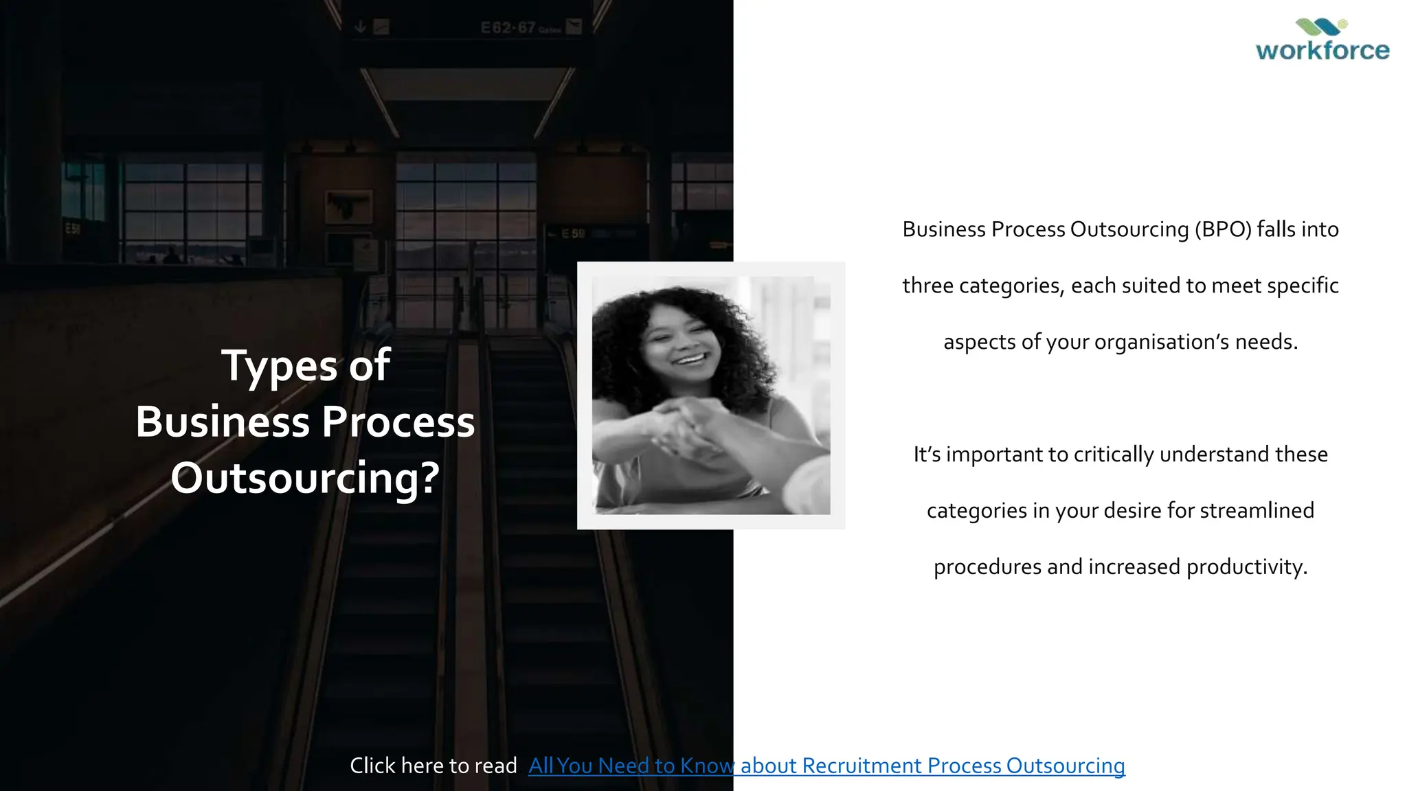 Types of
Business Process
Outsourcing?
Business Process Outsourcing (BPO) falls into
three categories, each suited to meet specific
aspects of your organisation’s needs.
It’s important to critically understand these
categories in your desire for streamlined
procedures and increased productivity.
Click here to read: AllYou Need to Know about Recruitment Process Outsourcing
 