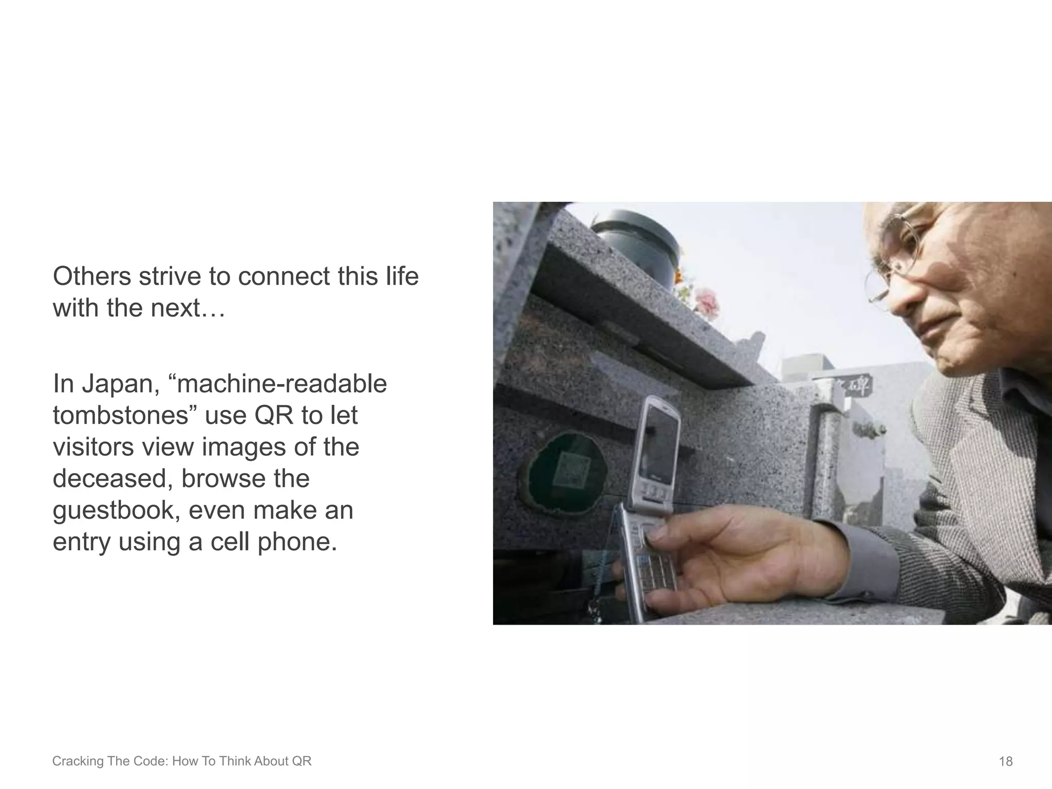 Google uses QR Codes to bridge online and offline worlds.The Favorite Place program helps businesses leverage the extended Google universe (Maps, Ratings, etc), but also many Android devices that can now read QR without any additional apps.