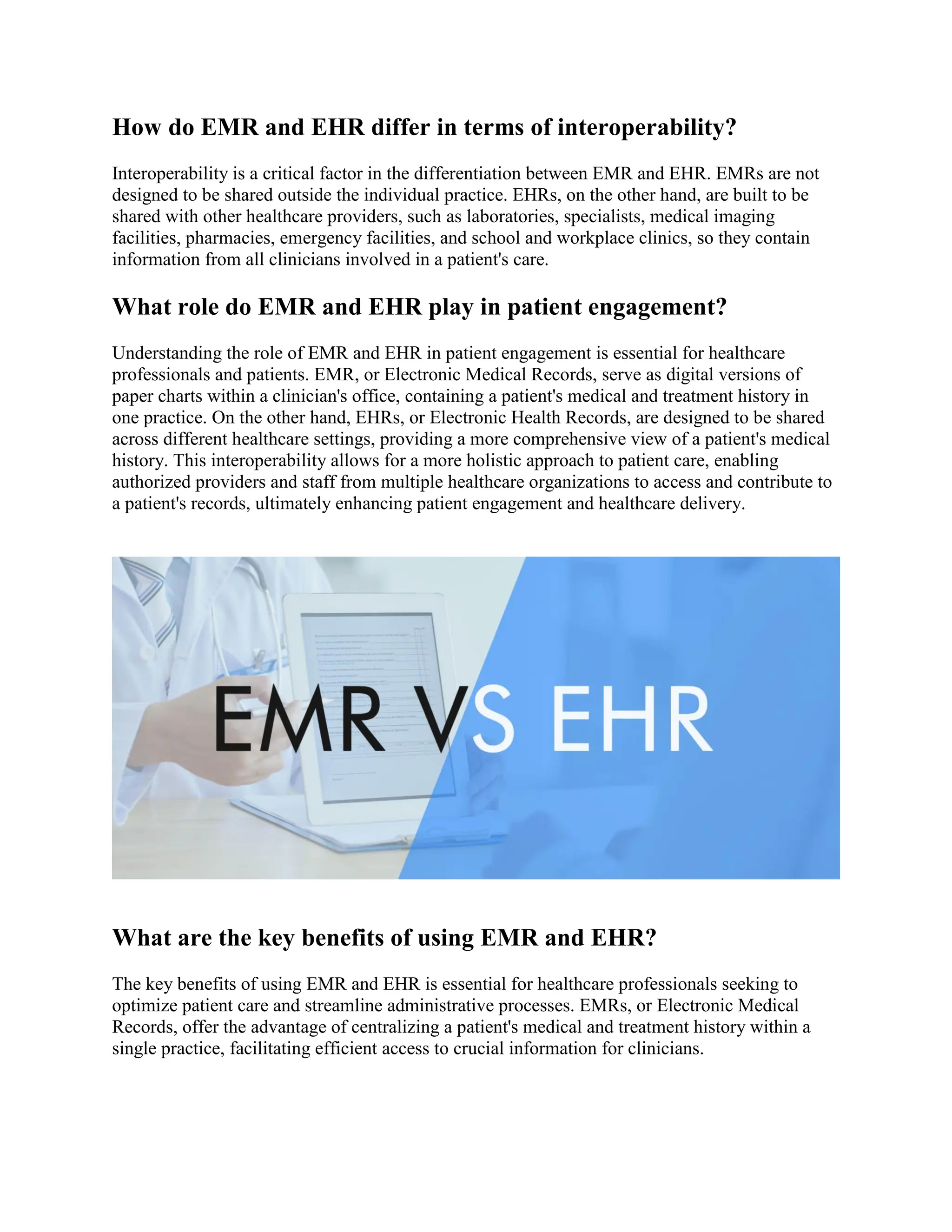 Cracking the Code EMR vs EHR - Everything You Need to Know for ...