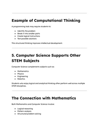 Intellectual In Computer Science Why IGCSE Computer Science Is a Vital Future Skill for Students | PDF