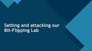 Click to edit Master title style
1313
Setting and attacking our
Bit-Flipping Lab
 