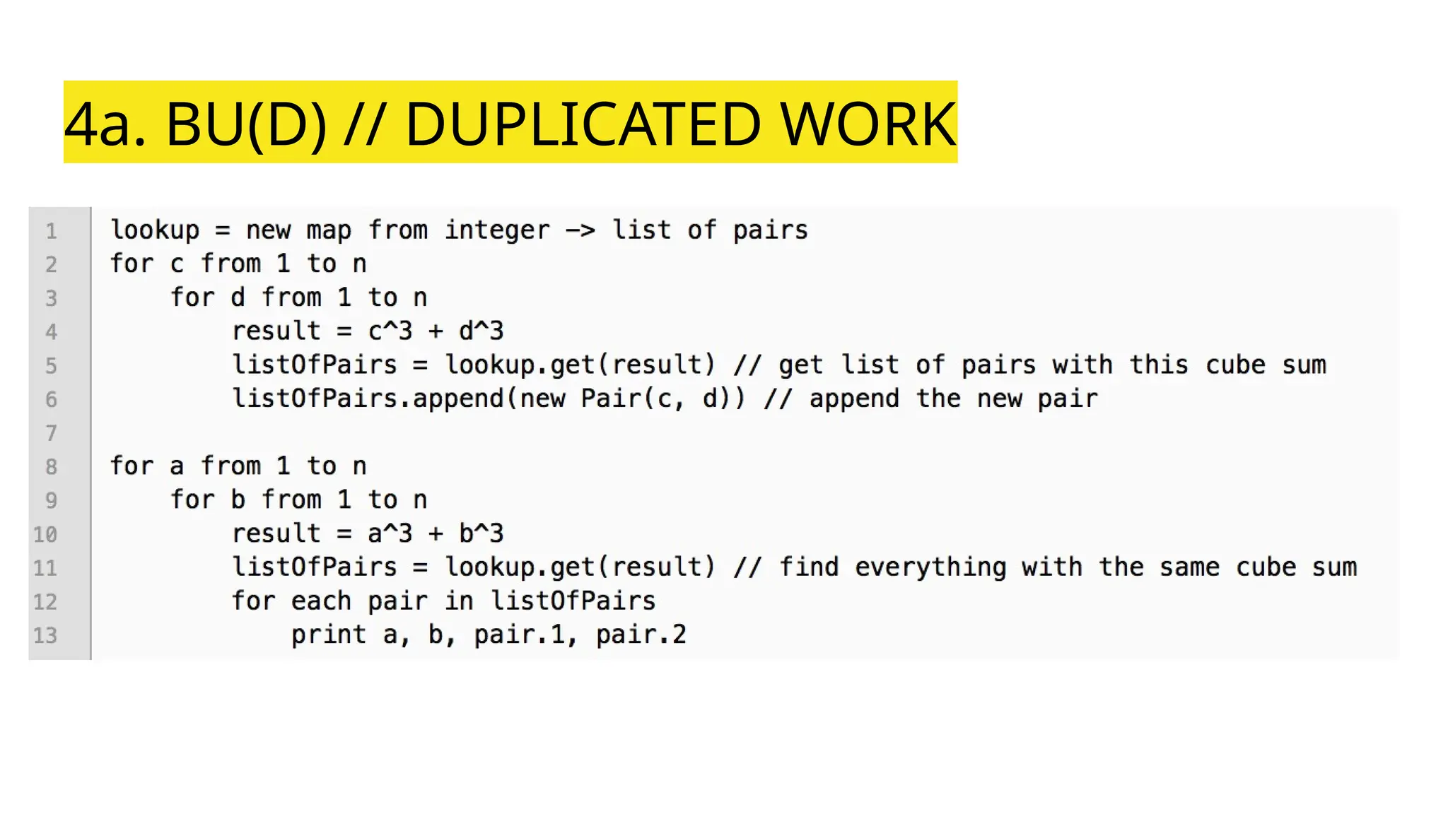 4a. BU(D) // DUPLICATED WORK
 