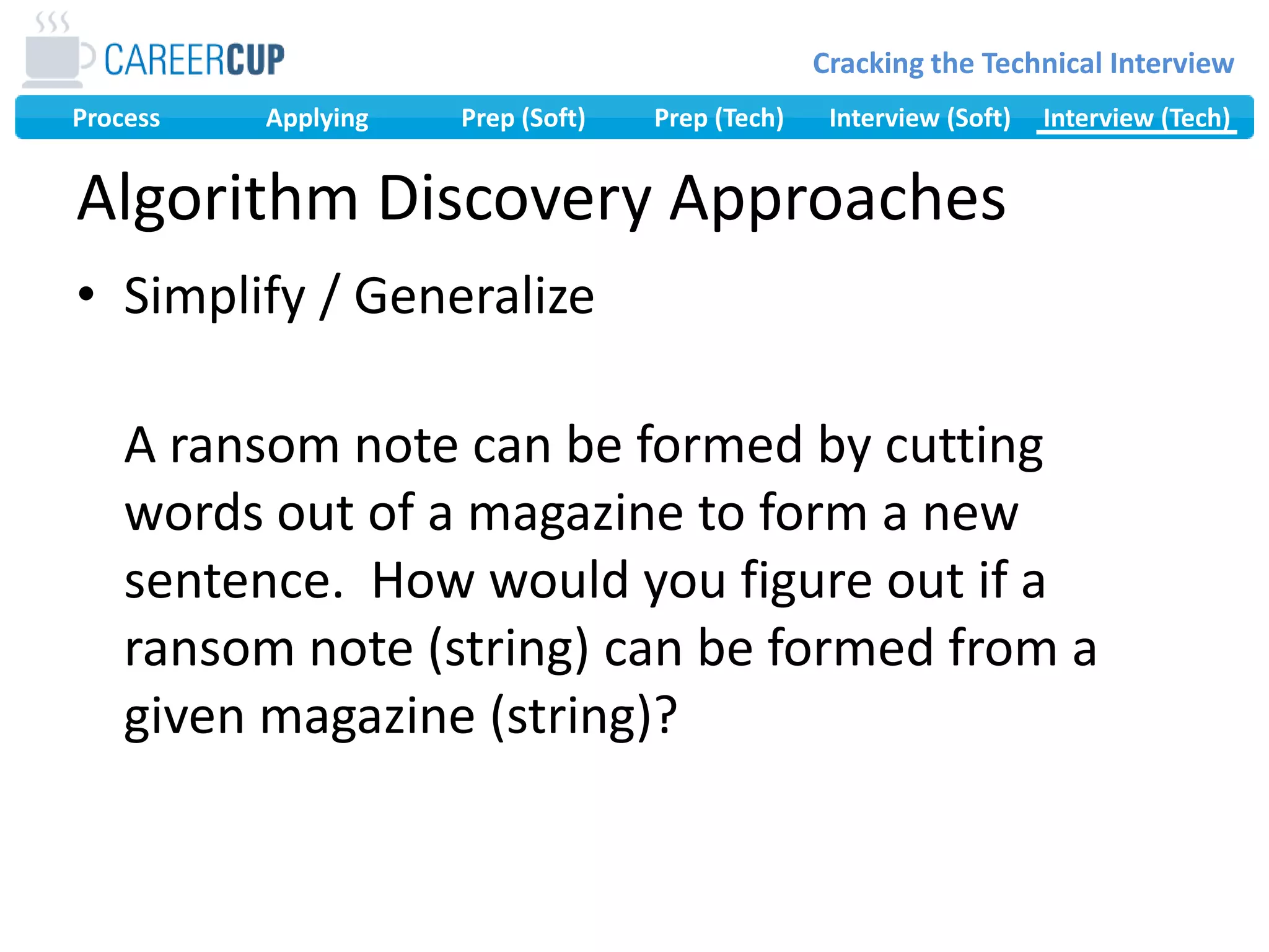 Simplify / Generalize