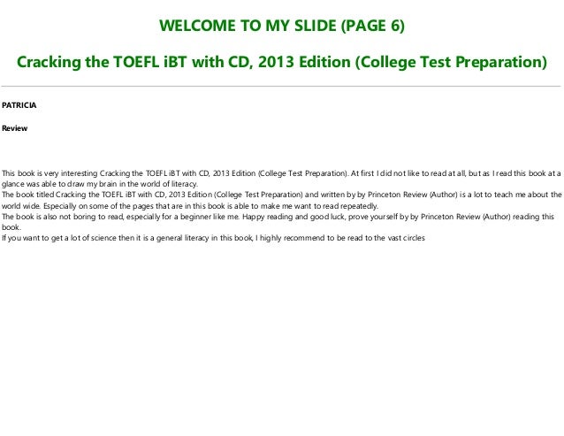 How to crack toefl ibt book How to crack toefl ibt book