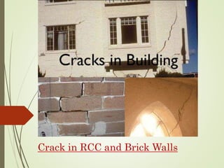 Crack in RCC and Brick Walls
 
