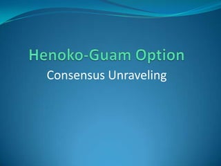 Consensus Unraveling
 