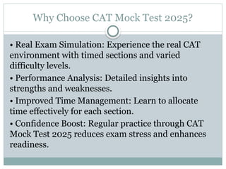 Crack the Exam with CAT Mock Test 2025: EaseToLearn | PPTX