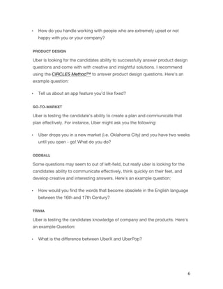 Uber Interview Questions and Process: How to Pass Easily | PDF