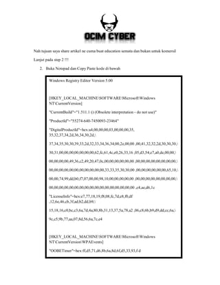 Crack Xp jadi Original | PDF