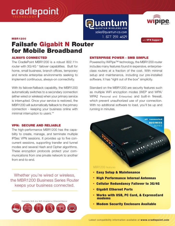 Cradle Point (Mbr1200) (Quantum-Wireless.com)