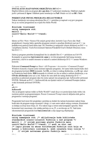 C++ radna skripta | PDF