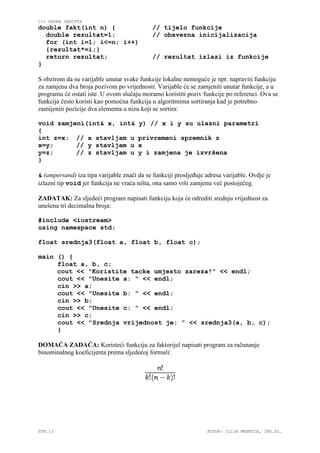 C++ radna skripta | PDF