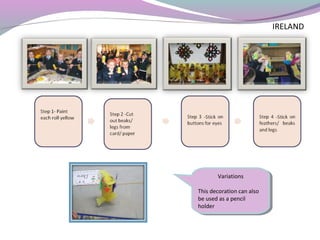 IRELAND
Variations
This decoration can also
be used as a pencil
holder
Variations
This decoration can also
be used as a pencil
holder
 