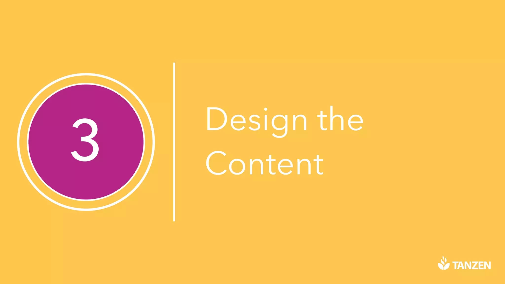 3
Design the
Content
 