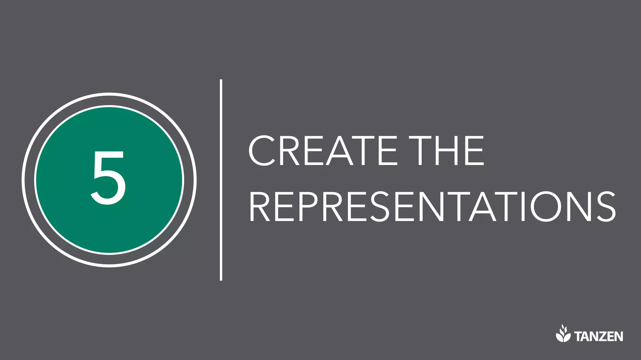 5
CREATE THE
REPRESENTATIONS
 