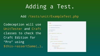 Testing in Craft CMS | PDF