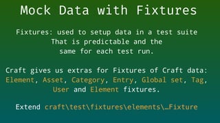 Testing in Craft CMS | PDF