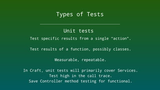 Testing in Craft CMS | PDF