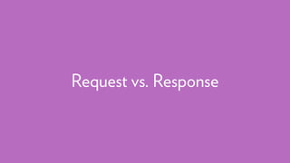 Request vs. Response
 