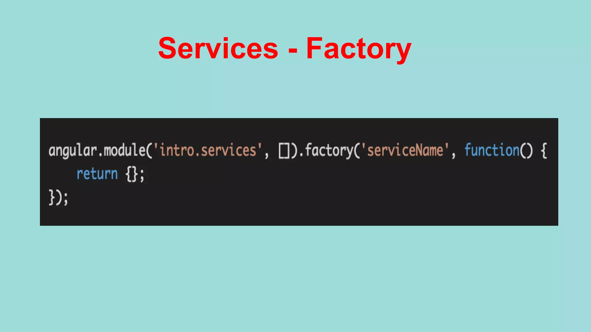 Services - Factory 