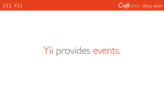 deep dive[1] Yii
Yii provides events.
 