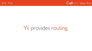 deep dive[1] Yii
Yii provides routing.
 