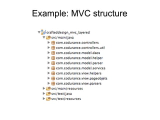 Example: MVC structure
 