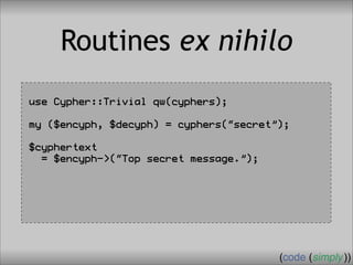 Crafting Custom Interfaces with Sub::Exporter