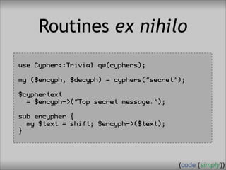 Crafting Custom Interfaces with Sub::Exporter