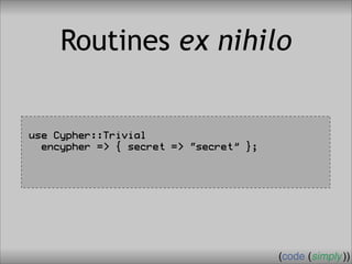 Crafting Custom Interfaces with Sub::Exporter