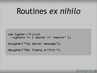 Crafting Custom Interfaces with Sub::Exporter