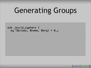 Crafting Custom Interfaces with Sub::Exporter