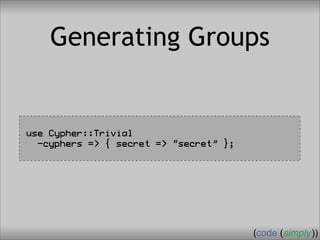 Crafting Custom Interfaces with Sub::Exporter