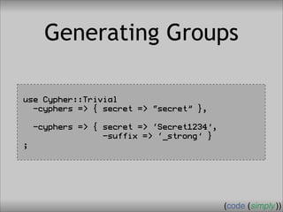 Crafting Custom Interfaces with Sub::Exporter