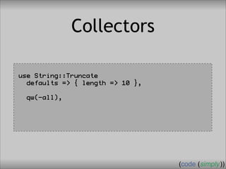 Crafting Custom Interfaces with Sub::Exporter
