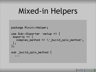 Crafting Custom Interfaces with Sub::Exporter