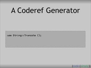 Crafting Custom Interfaces with Sub::Exporter
