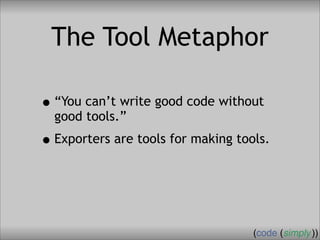 Crafting Custom Interfaces with Sub::Exporter